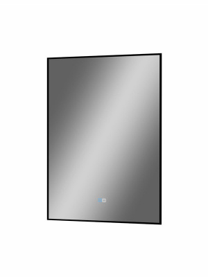 Зеркало с подсветкой Amer 500x700 черная краска, открытая подсветка, антизапотевание ЗЛП2272 Continent фото в интернет-магазине Русалия