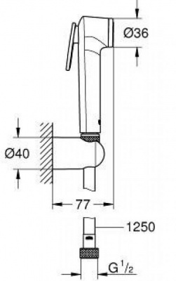 Гигиенический гарнитур 27513001 Grohe фото в интернет-магазине Русалия