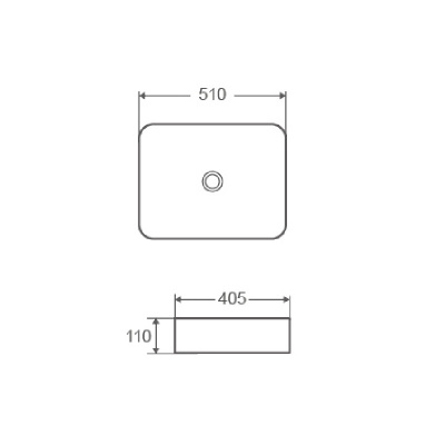 Раковина накладная прямоугольная AZ-2178 Azario фото в интернет-магазине Русалия