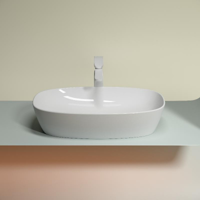 Умывальник чаша накладная овальная Element 600*380*138мм CN6049 Ceramica Nova фото в интернет-магазине Русалия