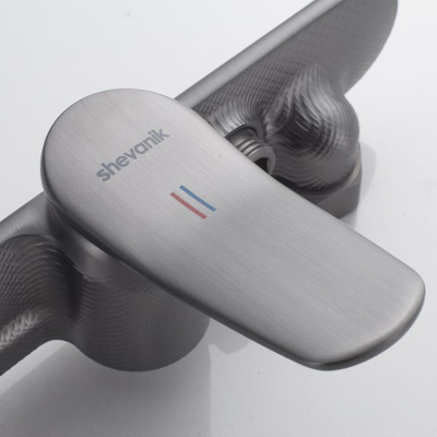 Гигиенический душ со смесителем Shevanik S4705T-1, оружейная сталь фото в интернет-магазине Русалия