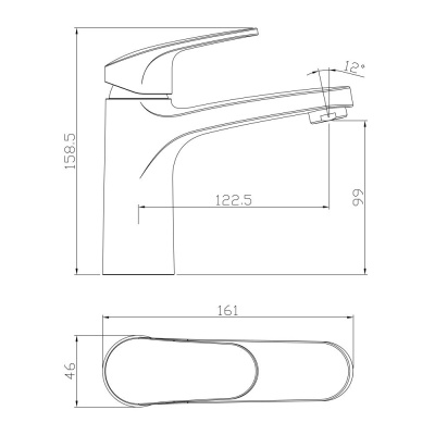 Смеситель для раковины Rossinka (RS45-11) фото в интернет-магазине Русалия