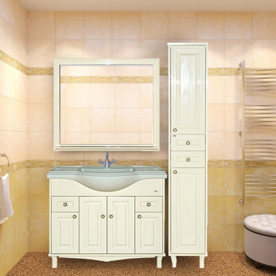 Тумба Шармель 105 с раковиной Kirovit Классик 105 Misty фото в интернет-магазине Русалия