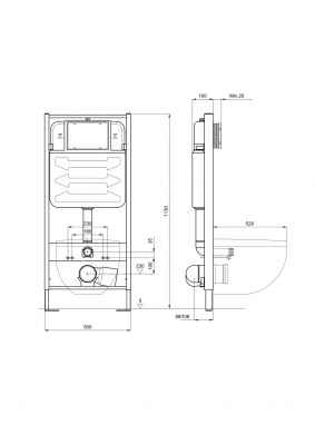 SET AQUATEK ВЕГА cmp-016 (рама AQUATEK Standard INS-0000012 с клавишей KDI-0000016 и крепежом KKI-0000002+унитаз ВЕГА AQ1904-00 с тонким сиденьем sc фото в интернет-магазине Русалия