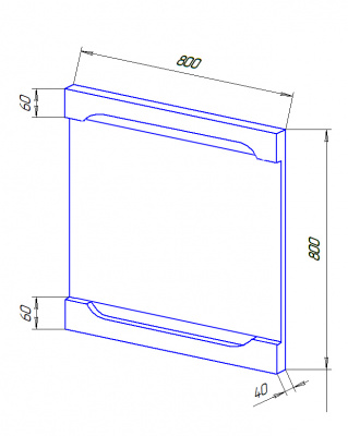 Зеркало Loranto Арфа 80 с подсветкой (CS00044639) фото в интернет-магазине Русалия