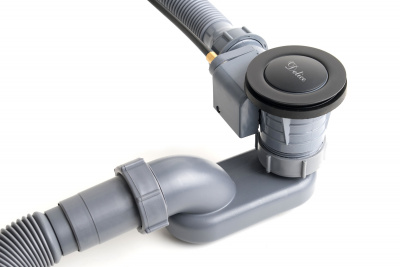 Слив-перелив полу-автоматический для ванны DLR000008 черный Delice фото в интернет-магазине Русалия