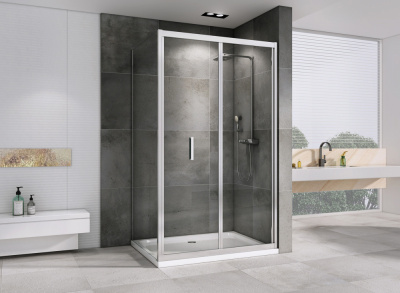 Душевой уголок ABBER Sonnenstrand AG07110-S80 80х110 прямоугольный, профиль хром, прозрачное стекло фото в интернет-магазине Русалия