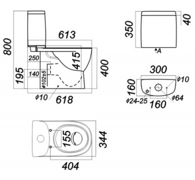 Унитаз Fest  Luxe с сиденьем микролифт FSTSLCC01040622 Sanita Luxe фото в интернет-магазине Русалия