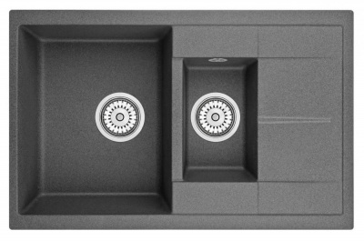 Кухонная мойка GRANULA (7802, ГРАФИТ) фото в интернет-магазине Русалия