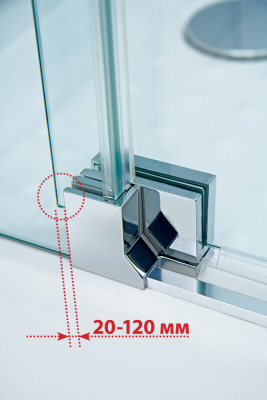 Душевой уголок CEZARES SLIDER-AH-1-80-70/80-C-Cr фото в интернет-магазине Русалия