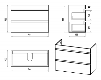 Тумба Мира 100 с раковиной Dreja Soft 100 Misty фото в интернет-магазине Русалия