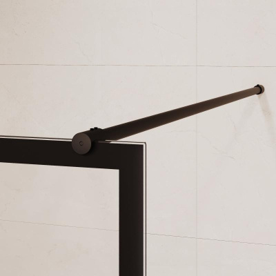 Душевая перегородка RGW WA-012B 1000, стекло с рисунком (шелкография), профиль черный фото в интернет-магазине Русалия