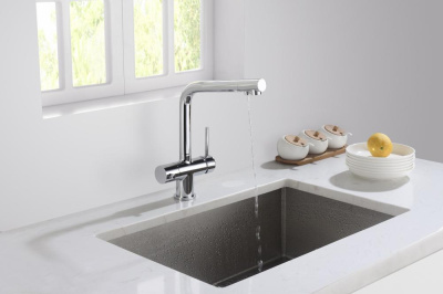 Смеситель для кухни с подключением фильтра Timo Saona хром (2396/00F) фото в интернет-магазине Русалия