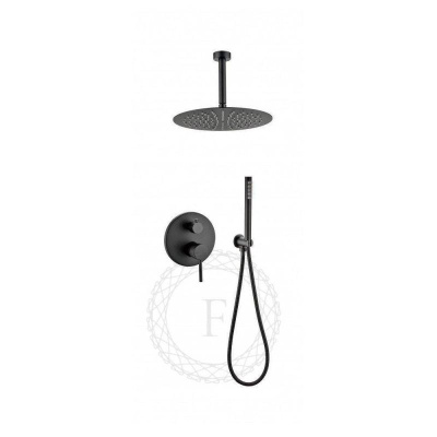 Душевая система встраиваемая FILARETE Roun FL1024BL, черный фото в интернет-магазине Русалия