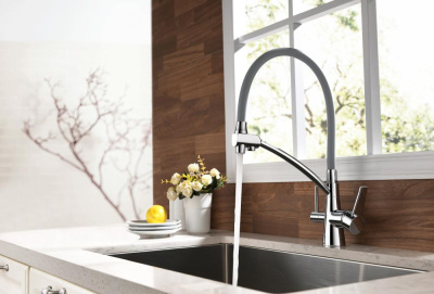 Смеситель для кухонной мойки Lemark Comfort (LM3071C-Gray) фото в интернет-магазине Русалия