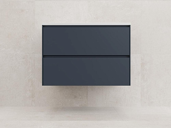 Тумба подвесная "ЛИМА 80" эмаль, под раковину LINE 80, 2 ящ., PLUS, графит + Умывальник LINE 800*480 Style Line фото в интернет-магазине Русалия