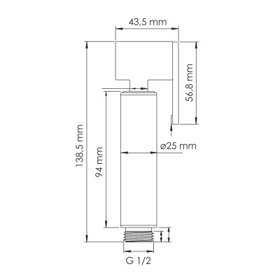 A335 Гигиеническая лейка с фиксатором Wasserkraft фото в интернет-магазине Русалия