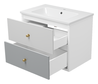 Тумба Анастейша 80 подвесная с раковиной Dreja Euphoria 80 Brevita фото в интернет-магазине Русалия