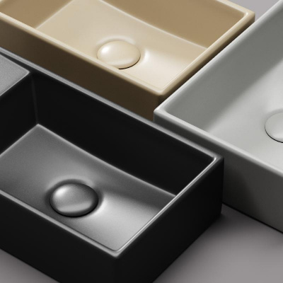 Умывальник подвесной прямоугольный (чаша справа, отверстие под смеситель слева) Element 407*217*100 CN6051R Ceramica Nova фото в интернет-магазине Русалия