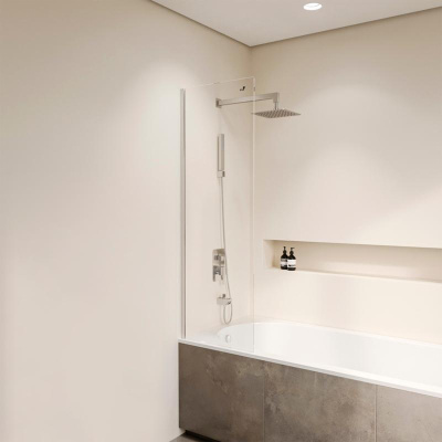 Шторка на ванну RGW SC-056 300, стекло прозрачное, профиль хром фото в интернет-магазине Русалия