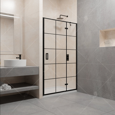 Распашная дверь для душа 100 PA-07B R черная серия RGW фото в интернет-магазине Русалия