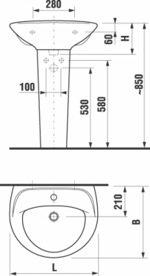 Пьедестал (ножка) под раковину Lyra 8192700000009 Jika фото в интернет-магазине Русалия