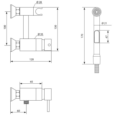 Смеситель Славен с гигиеническим душем Город Д (СЛ-ОД-Д51) фото в интернет-магазине Русалия