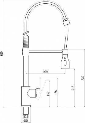 Смеситель для кухни с гибким изливом S-002802H черный Savol фото в интернет-магазине Русалия