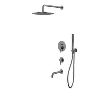 Система для ванны скрытого монтажа WHITECROSS Y YSET07GM (оружейная сталь) фото в интернет-магазине Русалия