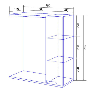 Зеркало-шкаф Loranto Палермо 700х150х700 правый, белый (CS00090465) фото в интернет-магазине Русалия