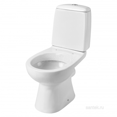 Унитаз - компакт с сиденьем микролифт slim Цезарь 1WH302415 Сантек фото в интернет-магазине Русалия