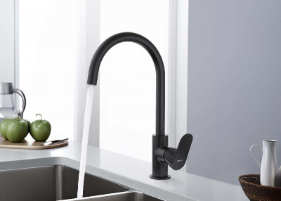 Смеситель для кухни AQUATEK, матовый черный AQ1282MB ОБЕРОН фото в интернет-магазине Русалия