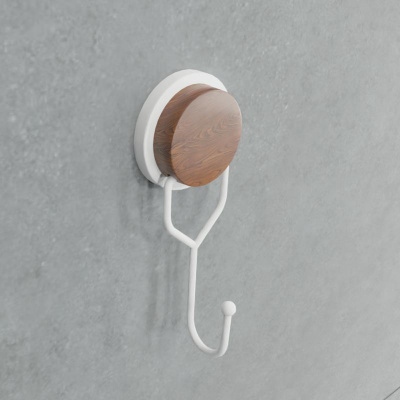 Крючок для ванной FIXSEN MAGIC WHITE FX-47005, белый/коричневый фото в интернет-магазине Русалия