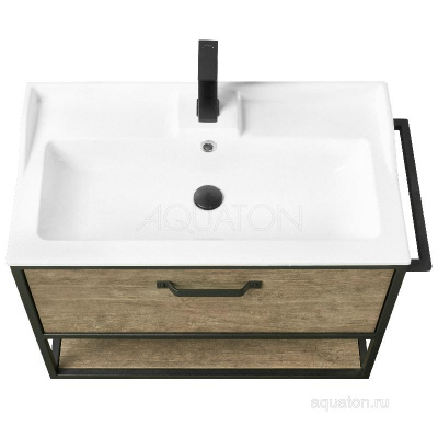Тумба под раковину AQUATON Лофт Фабрик 80 дуб кантри 1A242401LTDY0 фото в интернет-магазине Русалия