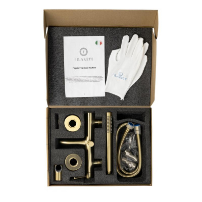 Смеситель для ванны FILARETE Roun FL2120MG, матовое золото фото в интернет-магазине Русалия