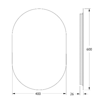 Зеркало с LED-подсветкой настенное OPTI DEFESTO 40x60 см, DF 2911 фото в интернет-магазине Русалия