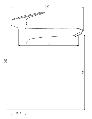 Смеситель ESKO "Kaliningrad" для раковины, высокий (KG25) фото в интернет-магазине Русалия
