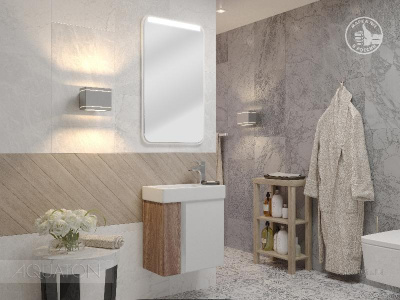 Тумба под раковину AQUATON Вита белый, ясень шимо 1A221401VTD70 фото в интернет-магазине Русалия