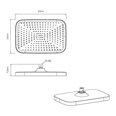 Душевой комплект VSFW-4311RGM встраиваемый, 3 режима, вороненая сталь Vincea фото в интернет-магазине Русалия