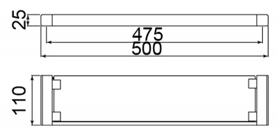 Полка в ванную стеклянная Timo Selene (17072/17) золото матовое фото в интернет-магазине Русалия