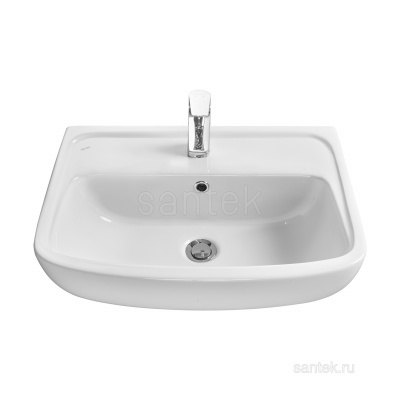 Раковина Santek Лонги 600х420 отверстие под смеситель 1WH501756 фото в интернет-магазине Русалия