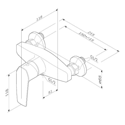 F90A20000 Gem, смеситель для душа, хром, шт. фото в интернет-магазине Русалия