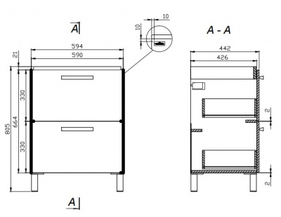 Подстолье без раковины Melar 60 SU-MEL-CM60 64128 Cersanit фото в интернет-магазине Русалия