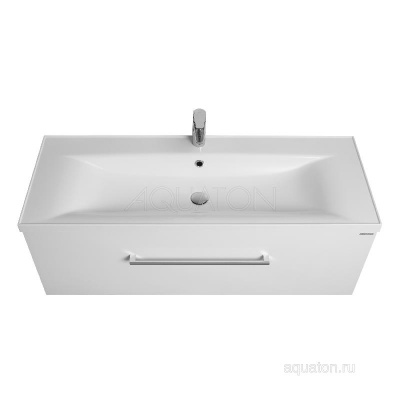 Тумба под раковину AQUATON Мадрид 120 M 1 ящик белый 1A168701MA010 фото в интернет-магазине Русалия