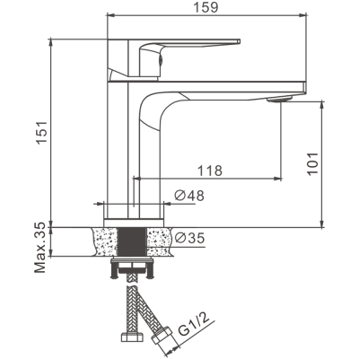 Смеситель для раковины BELZ B678 (B10678) фото в интернет-магазине Русалия