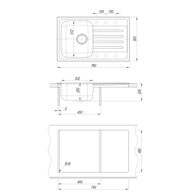 Кухонная мойка Dr. Gans ДУЭТ 26.120.B0760.410, везувий фото в интернет-магазине Русалия