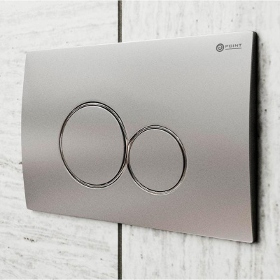 Клавиша смыва Виктория PN44061SC матовый хром Point фото в интернет-магазине Русалия