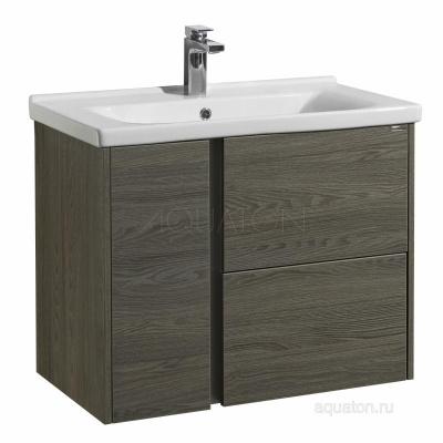 Тумба под раковину AQUATON Стоун 80 грецкий орех 1A228201SXC80 фото в интернет-магазине Русалия