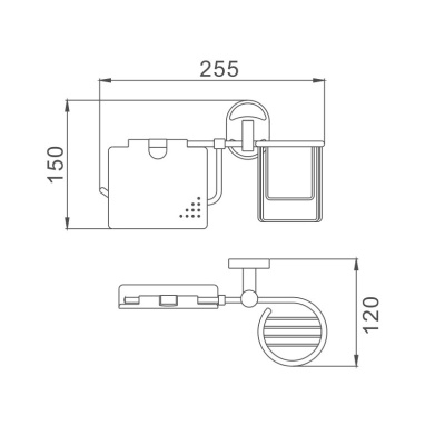 Держатель для туалетной бумаги Haiba HB1903-1, хром фото в интернет-магазине Русалия