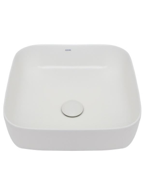 AQM5011 Раковина накладная квадратная, цвет белый матовый. 390x390x130 фото в интернет-магазине Русалия